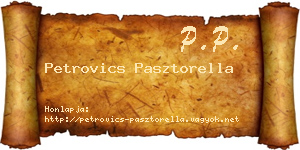 Petrovics Pasztorella névjegykártya